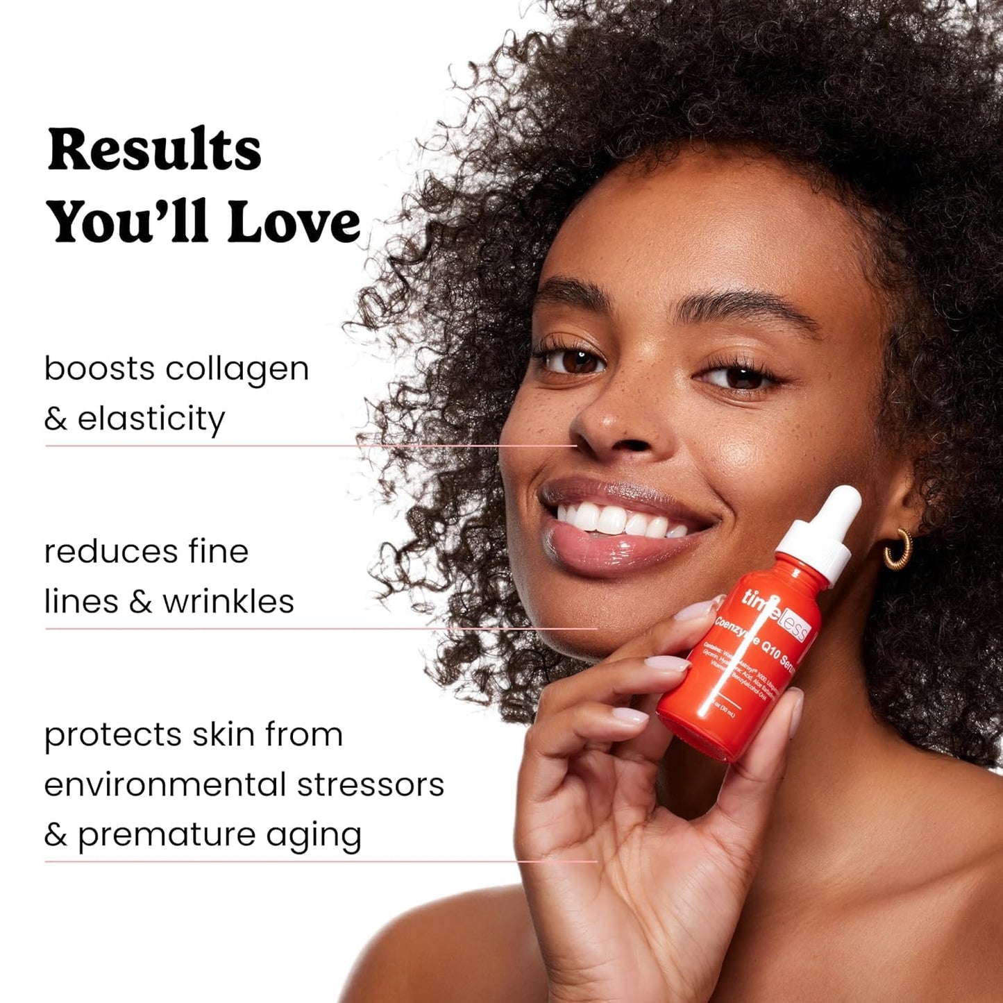 Coenzyme Q10 Serum - Skin Care Serum for Smoothing - Fragrance-Free - Coenzyme Q10 - with Hyaluronic Acid - 1 Oz