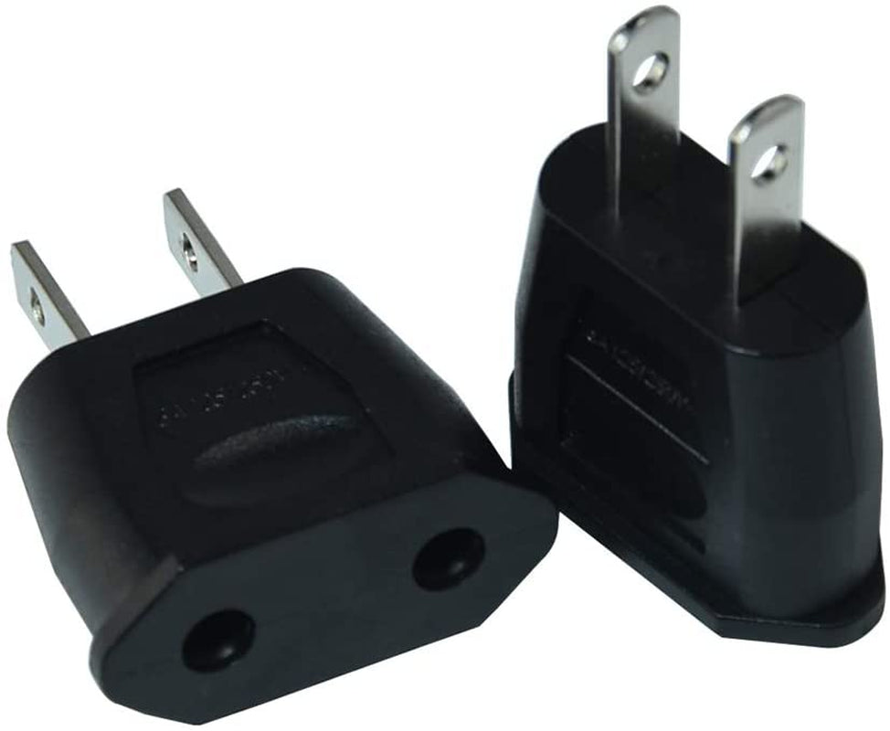 EU Euro Europe to US USA Power Jack Wall Plug Converter Travel Adapter Adaptor (10 PCS)