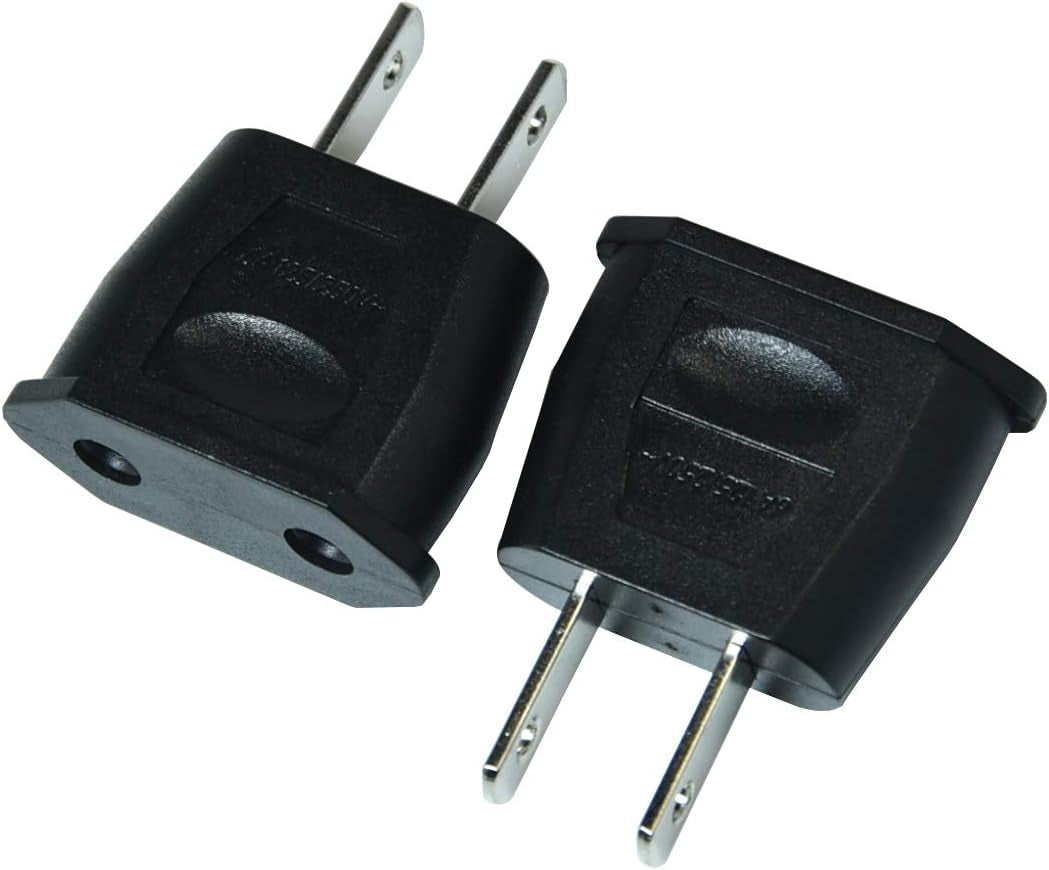 EU Euro Europe to US USA Power Jack Wall Plug Converter Travel Adapter Adaptor (10 PCS)