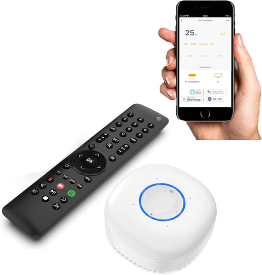 Smart Home Hub with Speaker | Universal Remote Control | with IR Blaster, Alexa Built-In | App/Voice Controller | for Alarm System, AVS Gateway