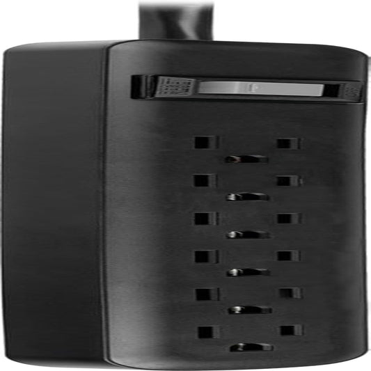 6-Outlet Sur Protector 2 Pack, 3 Ft Extension Cord, Power Strip, 450 Joules, On/Off Switch, Integrated Circuit Breaker, Heavy Duty, Warranty, UL Listed, Black, 83969
